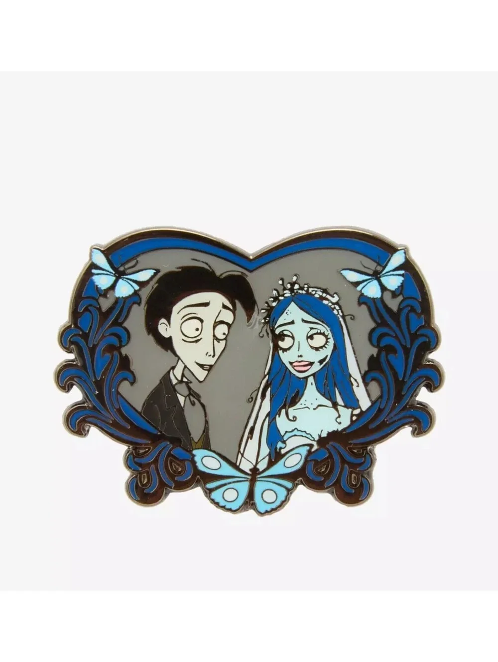 Loungefly Corpse Bride Victor & Emily Heart Enamel Pin